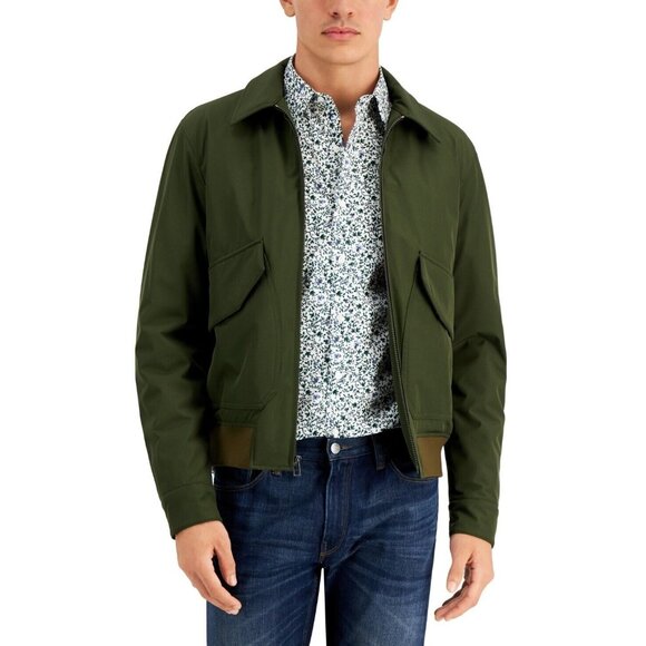 Michael Kors Mens Bomber Jacket Ivy Olive Green Size M MSRP $298 - Picture 1 of 3